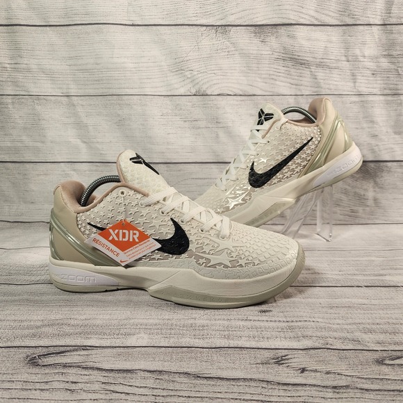 Nike Other - Nike Kobe 6 Protro Men's 9 White Sail Black XDR Basketball Shoes FQ3546-100